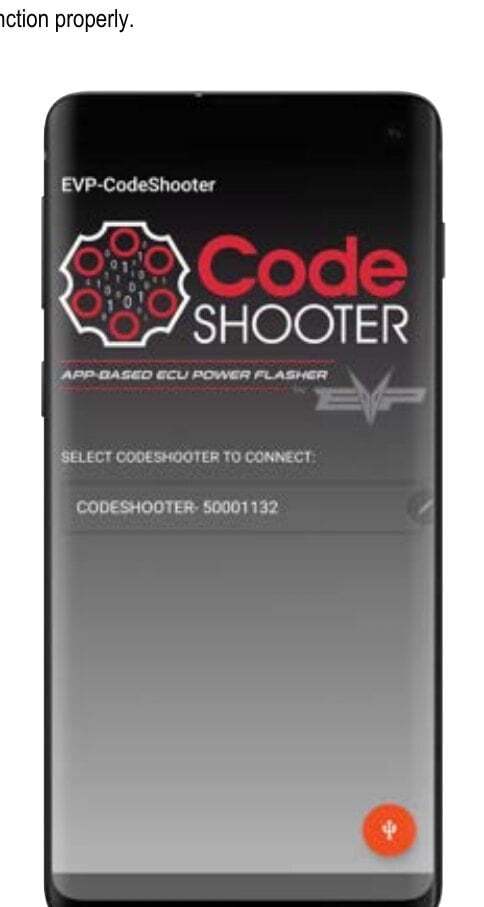 CodeShooter · Samsung TZ-23 / Android · Setup & Use screen