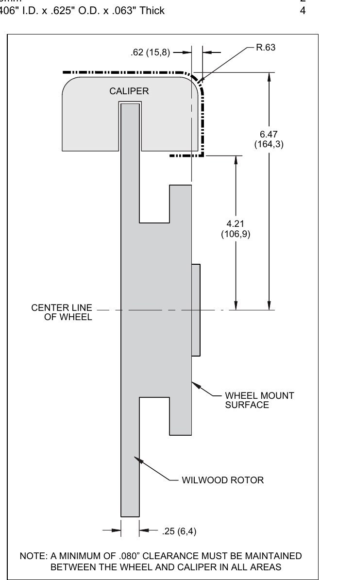 Polaris RZR Pro XP Wilwood Front Brake Kit diagram